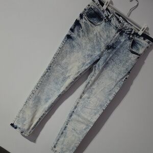 7 Groove Acid Wash Retro Jeans - Size 34